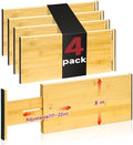4 Pack Deep Drawer Dividers for Clothes Dresser 8" Hight
