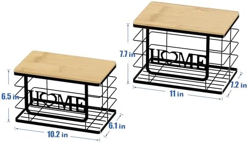 Trash Bag Holder, Thipoten Trash Bags Dispenser with Bamboo Top