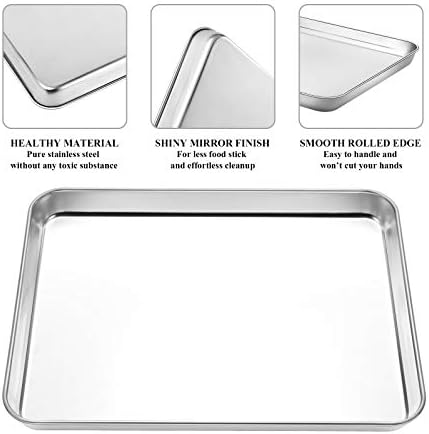 Baking Sheet with Cooling Rack Set [2 Sheets + 2 Racks], Deedro