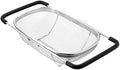 Fine Mesh Colander Over The Sink 6 Quart Stainless Steel Strainer