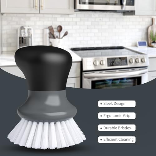 MR.SIGA Dish Scrub Brush, Gray, Pack of 2