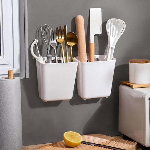 4 Piece Kitchen Cabinet Door Storage Box,Self Adhesive Wall Mounted