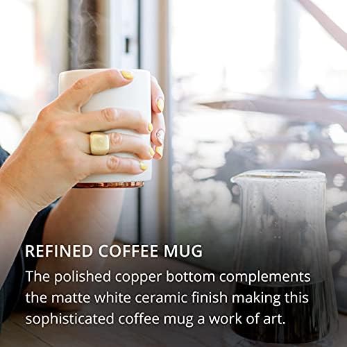 Fellow Monty Milk Art Cups - Double Wall Ceramic Latte Mug, 11 oz