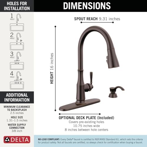 Delta Capertee Oil Rubbed Bronze Kitchen Faucet