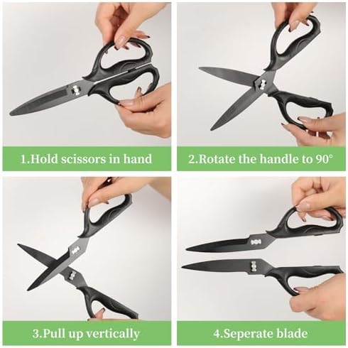 Kitchen Shears, 5CR15MOV Stainless Steel Sharp Kitchen Scissors