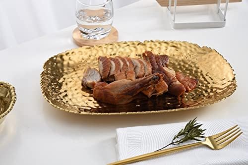 Pampa Bay Golden Millennium 14 x 9-inch Serving Platter, Gold