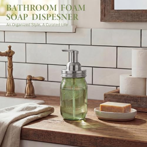 Amolliar Plastic Mason Jar Foaming Soap Dispenser Pump Lid