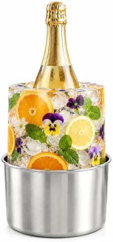 Ice Mold,Ice Bucket Mold, Ice Mold Wine Bottle Chiller,DIY Ice Bucket