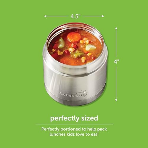 LunchBots 16 oz Wide Mouth Insulated Stainless Food Jar Navy
