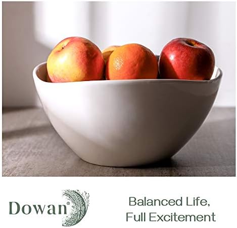 DOWAN Large Mixing Bowls, Ceramic Serving Bowls, 3.2 Quart Deep Salad