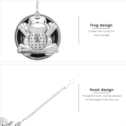 2PCS Frog Tea Infuser Set - Stainless Steel Mesh Loose Leaf Tea
