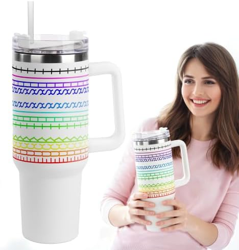 40oz Stainless Steel Large Insulated Tumblers With Handles Lids And