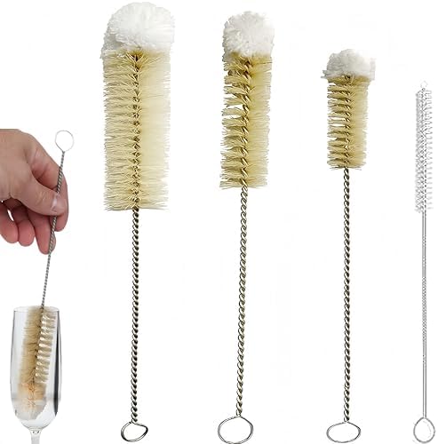 Narrow Bottle Brush Set Small Bottle Brushes Thin Long Handle Bottle