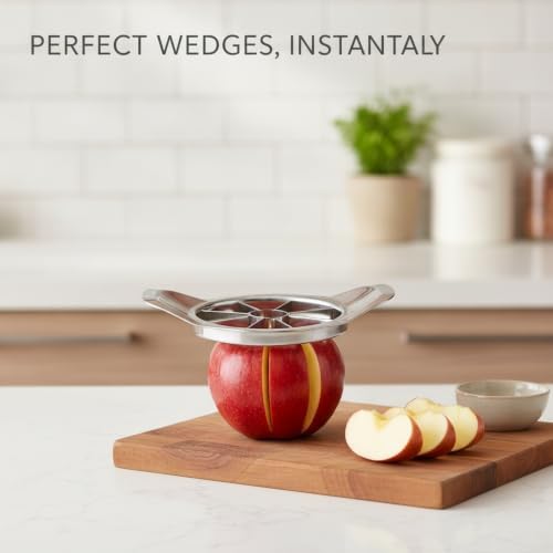 1 Pack Apple Slicer Corer, Stainless Steel Fruit Divider for Uniform