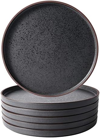 LERATIO Ceramic Dinner Plates Set of 6,10.25 inch Large ceramic plates