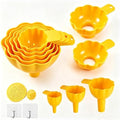 9 Pcs Kitchen Funnel Set, 5 Sizes, Wide & Narrow Mouth, 2 Filters, 2