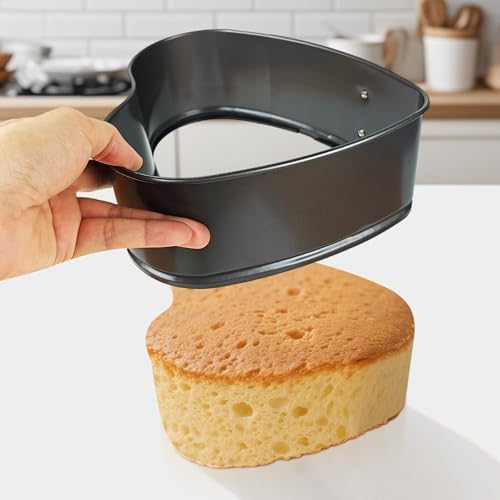 2 Pcs Heart Shaped Springform Pan 7/9 Inch
