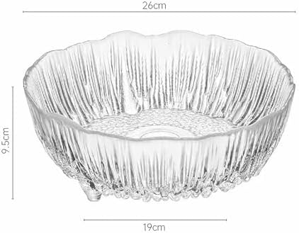 Large Glass Salad Bowl Set, 2-Piece Salad Mixing Bowl Set, Suitable