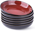LERATIO 9.0" Ceramic Pasta Bowls Set of 6,38oz Large Stoneware Bowls