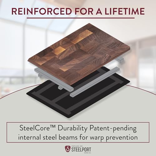 STEELPORT Walnut Cutting Board, 18" x 12"