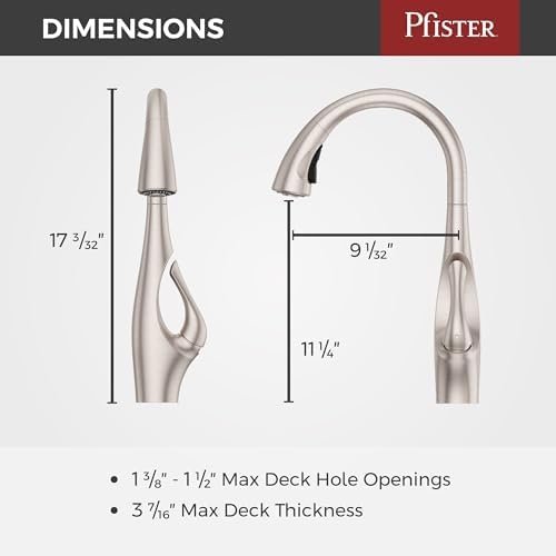 Pfister Indira Pull-Down Kitchen Faucet, Stainless Steel