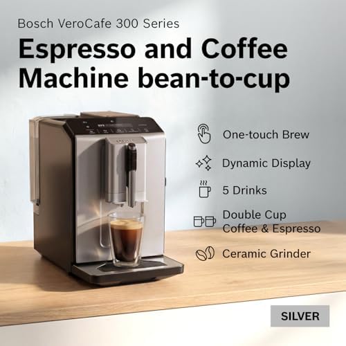 Bosch 300 Series Fully Auto Espresso Machine with Grinder and Steam