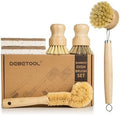 DEBETOOL 6-Piece Bamboo Dish Brush Set