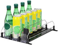 Self-Pushing 3-Row Beverage Rack for Refrigerator, Holds 15 Cans