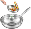 LemonRoad Titanium Wok 12" Hammered Titanium Pans for Cooking