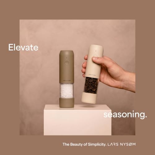 LARS NYSØM Electric Salt and Pepper Grinder Set, USB Rechargeable