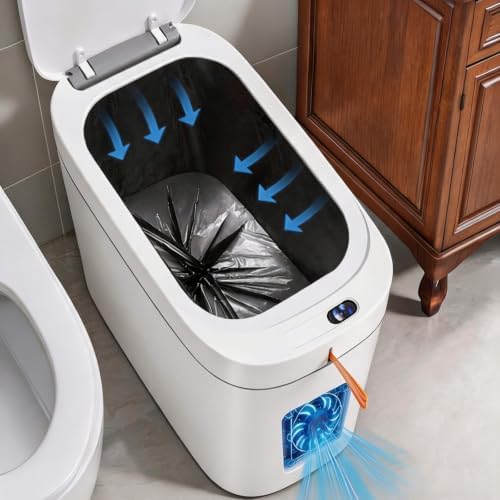 3.5 Gallon Automatic Bathroom Trash Can with Lid
