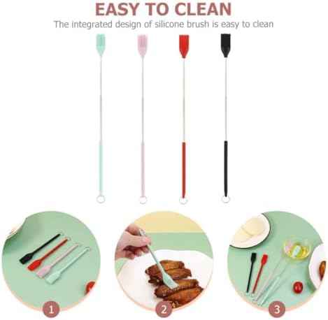 INOOMP 4pcs Silicone Basting Brushes Retractable Pastry Brush Set for