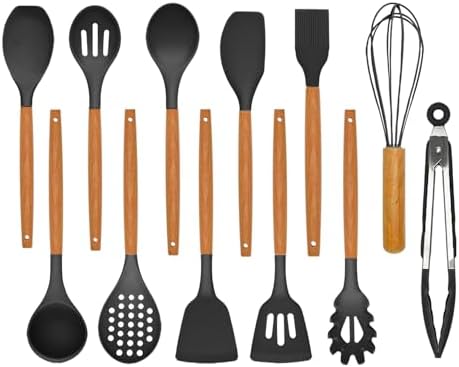 Kitchen Utensils Set - 12 Pcs Silicone Cooking Utensils Set with