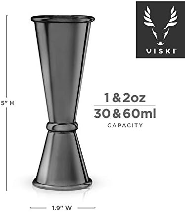 Viski Japanese Style Double Jigger for Cocktails, Bar Kit Essential
