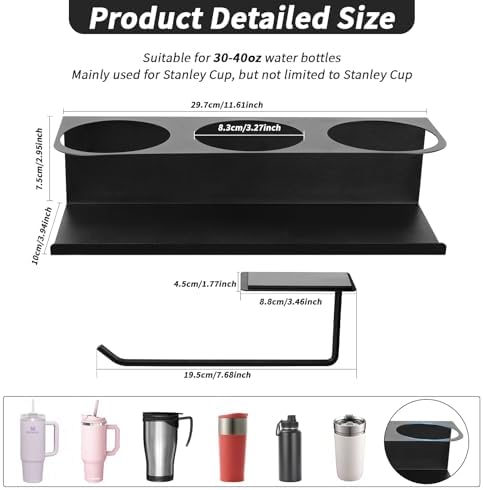 AMDBHC 2 Pack Strong Magnetic Cup Holder for Refrigerator, Metal