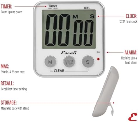 Escali Extra Large Display Digital Kitchen Timer