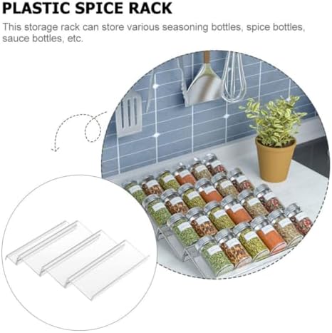 VICASKY Expandable Acrylic Spice Rack Organizer for Spice Bottles