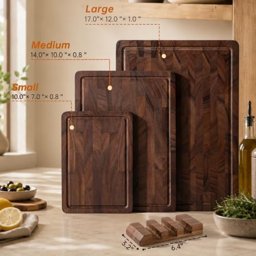 Walnut Wood Cutting Board Set