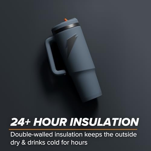 Gatorade Crossover Stainless Steel Tumbler Water Bottle, Graphite