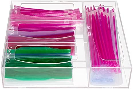 Acrylic Bag Storage Organizer for Kitchen Drawer, Food Storage Bag