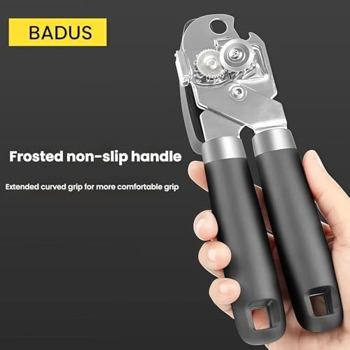 Heavy Duty Commercial Can Opener - Hand Crank for Large Cans, Magnetic