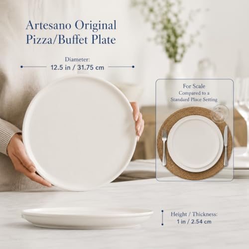 Villeroy & Boch Artesano Original Pizza Plate, Creamy White, 12.5 Inch