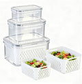 Salad Storage Containers for Refrigerator, 3 Pack
