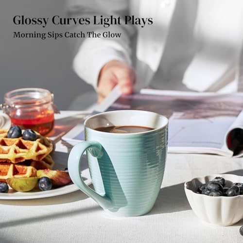 DOWAN Ceramic Coffee Mugs, 17 oz Coffee Cups for Women Men, Coffee Mug