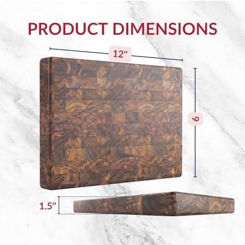 Walnut Hardwood End Grain Cutting Board, Made in USA