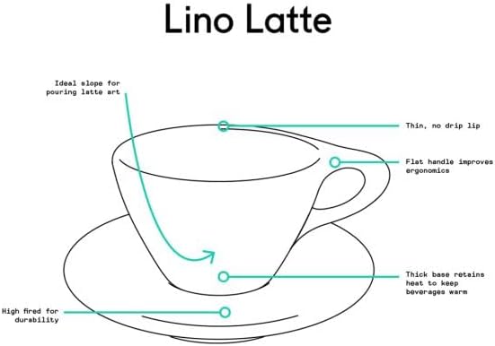 notNeutral Lino Porcelain Cup & Saucer Large Latte 12 oz