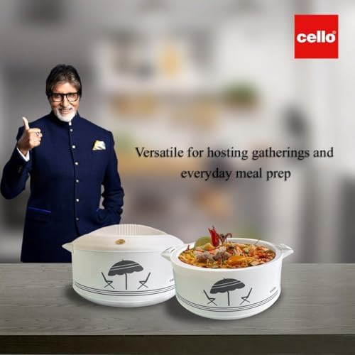 Cello Chef Deluxe Insulated Hot Pot Casserole 3500, White