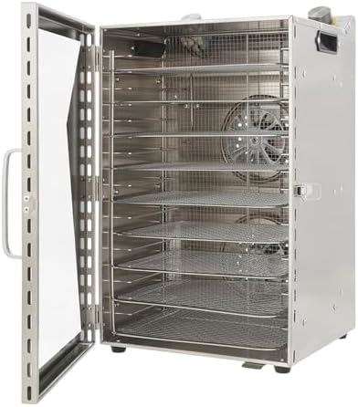 Commercial Food Dehydrator, 18 Stainless Steel Trays, 600W