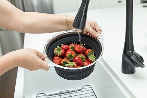 Better Houseware Silicone & Stainless Steel Collapsible Colander