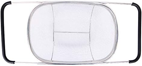 i Kito Over the Sink Colander with Expandable Rubber Grip Handles